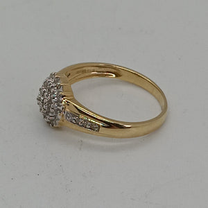 9ct Gold Diamond Cluster Ring