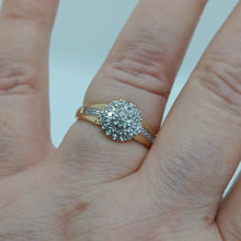 Load image into Gallery viewer, 9ct Gold Diamond Cluster Ring
