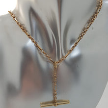 Load image into Gallery viewer, Vintage 9ct Gold T-Bar Necklace Pendant

