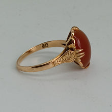 Load image into Gallery viewer, 14ct Gold Agate Stone Ring
