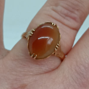 14ct Gold Agate Stone Ring