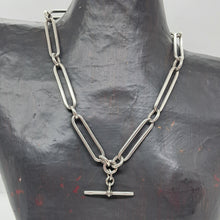 Load image into Gallery viewer, Antique Sterling Silver Double Albert Necklace
