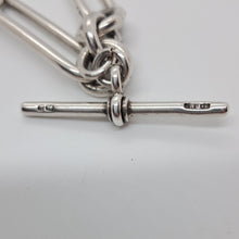 Load image into Gallery viewer, Antique Sterling Silver Double Albert Necklace
