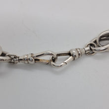 Load image into Gallery viewer, Antique Sterling Silver Double Albert Necklace
