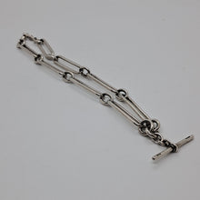 Load image into Gallery viewer, Antique Sterling Silver Double Albert Necklace
