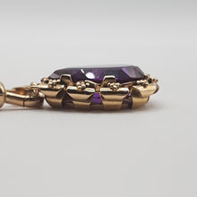Load image into Gallery viewer, Antique 9ct Gold Necklace and 14ct Gold Amethyst Pendant
