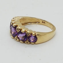 Load image into Gallery viewer, 9ct Gold Amethyst Diamond Ring
