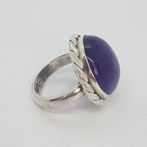 Vintage Sterling Silver Amethyst Ring