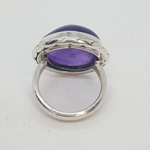 Vintage Sterling Silver Amethyst Ring