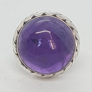 Vintage Sterling Silver Amethyst Ring