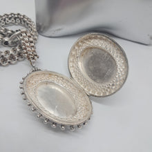 Load image into Gallery viewer, Antique Sterling Silver Locket and Book Chain
