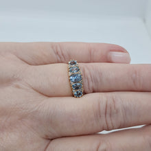 Load image into Gallery viewer, Vintage 9ct Gold Aquamarine and Diamond Ring
