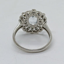 Load image into Gallery viewer, Sterling Silver Light Green Quartz and CZ Ring
