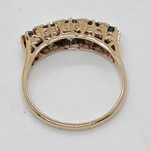 Load image into Gallery viewer, Vintage 9ct Gold Aquamarine and Diamond Ring
