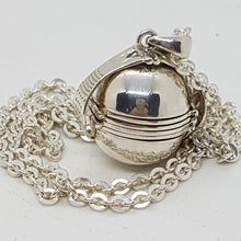 Load image into Gallery viewer, Sterling Silver Ball Locket with Chain
