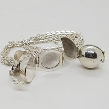 Load image into Gallery viewer, Sterling Silver Ball Locket with Chain
