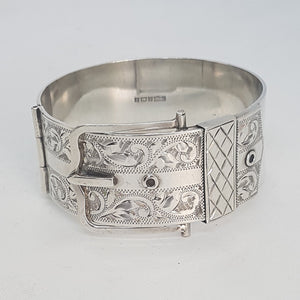 Vintage Sterling Silver Buckle Bracelet