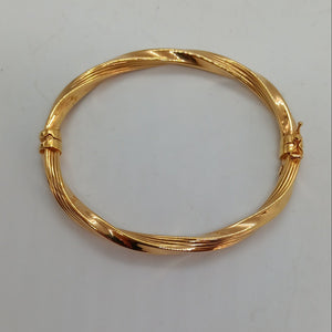 9ct Yellow Gold Decorative Twist Bracelet