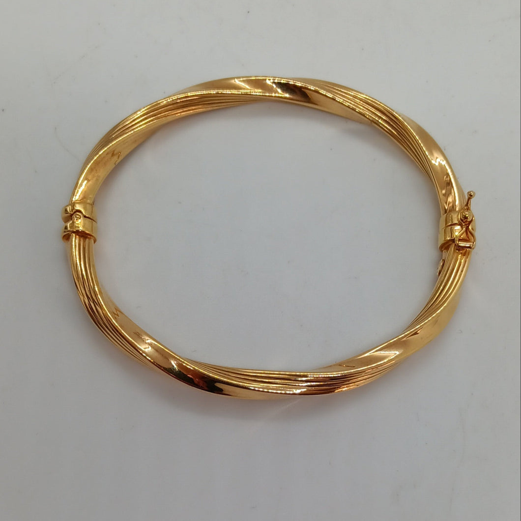 9ct Yellow Gold Decorative Twist Bracelet