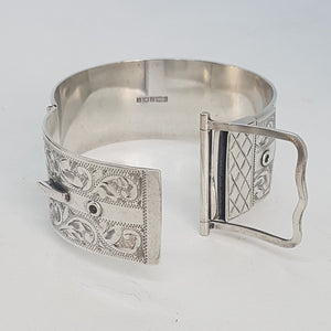 Vintage Sterling Silver Buckle Bracelet