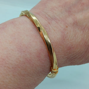 9ct Yellow Gold Decorative Twist Bracelet