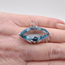 Load image into Gallery viewer, Sterling Silver Blue Stone  Dress Ring
