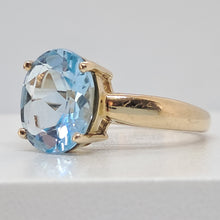 Load image into Gallery viewer, 9ct Gold Blue Topaz Ring
