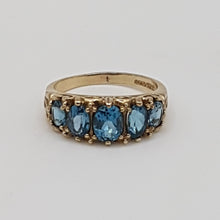 Load image into Gallery viewer, Vintage 9ct Gold Blue Topaz Ring
