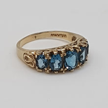 Load image into Gallery viewer, Vintage 9ct Gold Blue Topaz Ring
