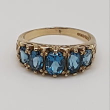 Load image into Gallery viewer, Vintage 9ct Gold Blue Topaz Ring
