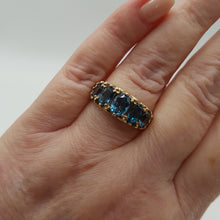 Load image into Gallery viewer, Vintage 9ct Gold Blue Topaz Ring
