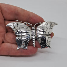 Load image into Gallery viewer, Antique Sterling Silver Butterfly Brooch

