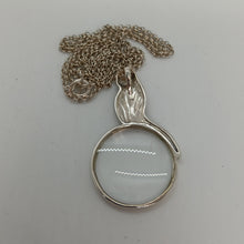 Load image into Gallery viewer, Sterling Silver Cat Magnifying Pendant and Chain
