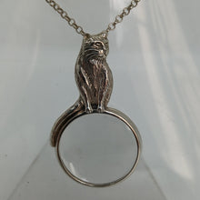 Load image into Gallery viewer, Sterling Silver Cat Magnifying Pendant and Chain
