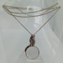 Load image into Gallery viewer, Sterling Silver Cat Magnifying Pendant and Chain
