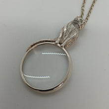 Load image into Gallery viewer, Sterling Silver Cat Magnifying Pendant and Chain
