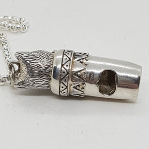 Sterling Silver Cat Whistle Pendant