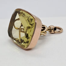 Load image into Gallery viewer, Antique 9ct Gold Citrine Fob Pendant
