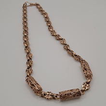 Load image into Gallery viewer, Antique 9ct Gold Fancy Link Rose Gold Victorian Necklace
