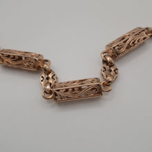 Load image into Gallery viewer, Antique 9ct Gold Fancy Link Rose Gold Victorian Necklace
