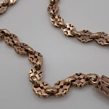Load image into Gallery viewer, Antique 9ct Gold Fancy Link Rose Gold Victorian Necklace
