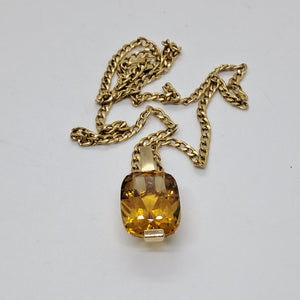 Vintage 9ct Gold Citrine Pendant