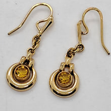 Load image into Gallery viewer, 9ct Gold Citrine Drop Earrings
