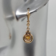 Load image into Gallery viewer, 9ct Gold Citrine Drop Earrings
