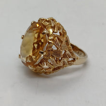 Load image into Gallery viewer, Vintage 9ct Gold Citrine Cocktail Ring
