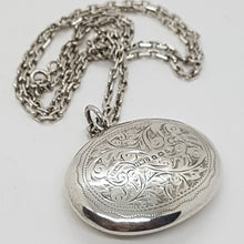 Load image into Gallery viewer, Antique Compact Locket and Chain Pendant
