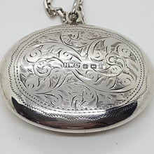 Load image into Gallery viewer, Antique Compact Locket and Chain Pendant
