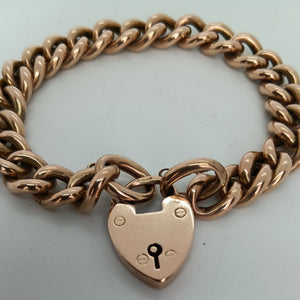 Antique 9ct Gold Curb Link Bracelet