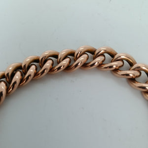 Antique 9ct Gold Curb Link Bracelet