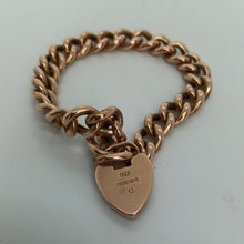 Load image into Gallery viewer, Antique 9ct Gold Curb Link Bracelet
